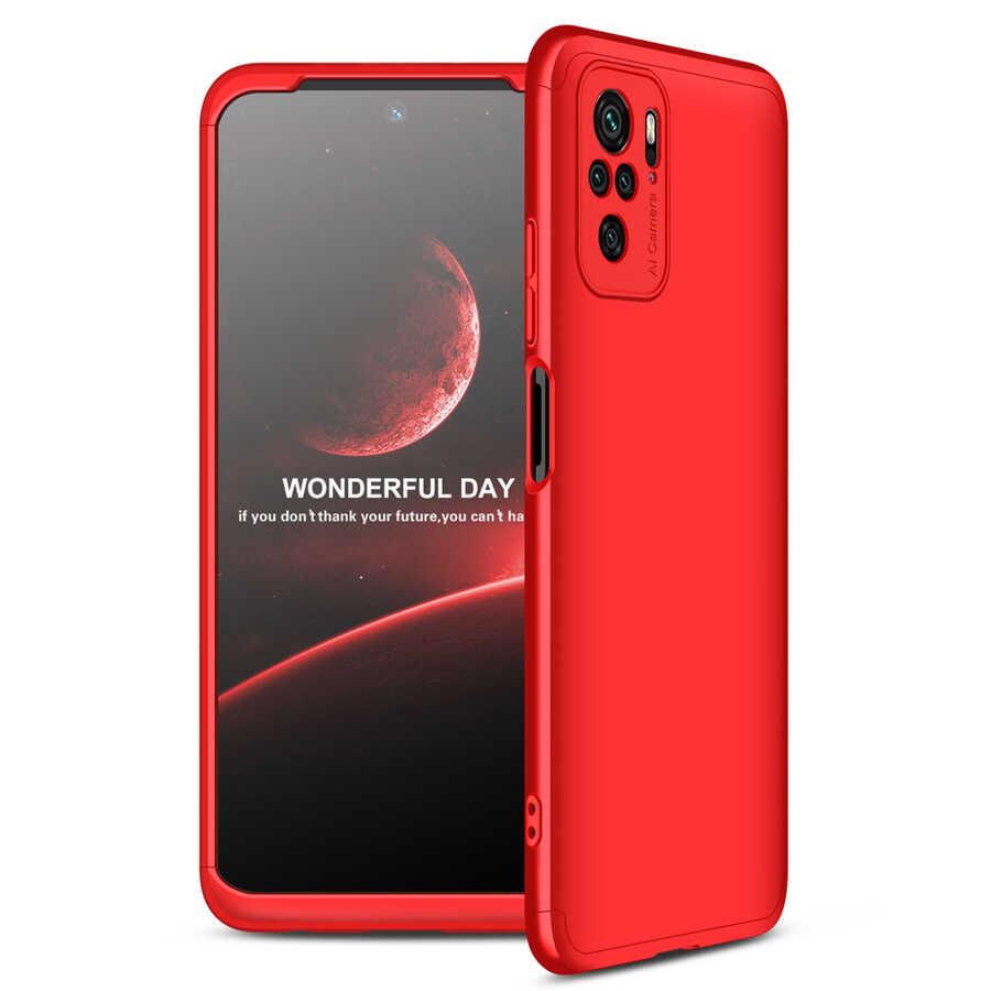 Xiaomi Uyumlu  Poco M5S Kılıf Zore Ays Kapak-Kırmızı