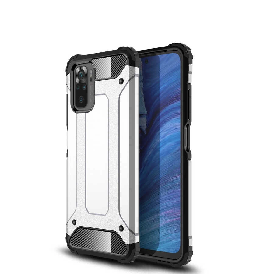 Xiaomi Uyumlu  Poco M5S Kılıf Zore Crash Silikon Kapak-Gri