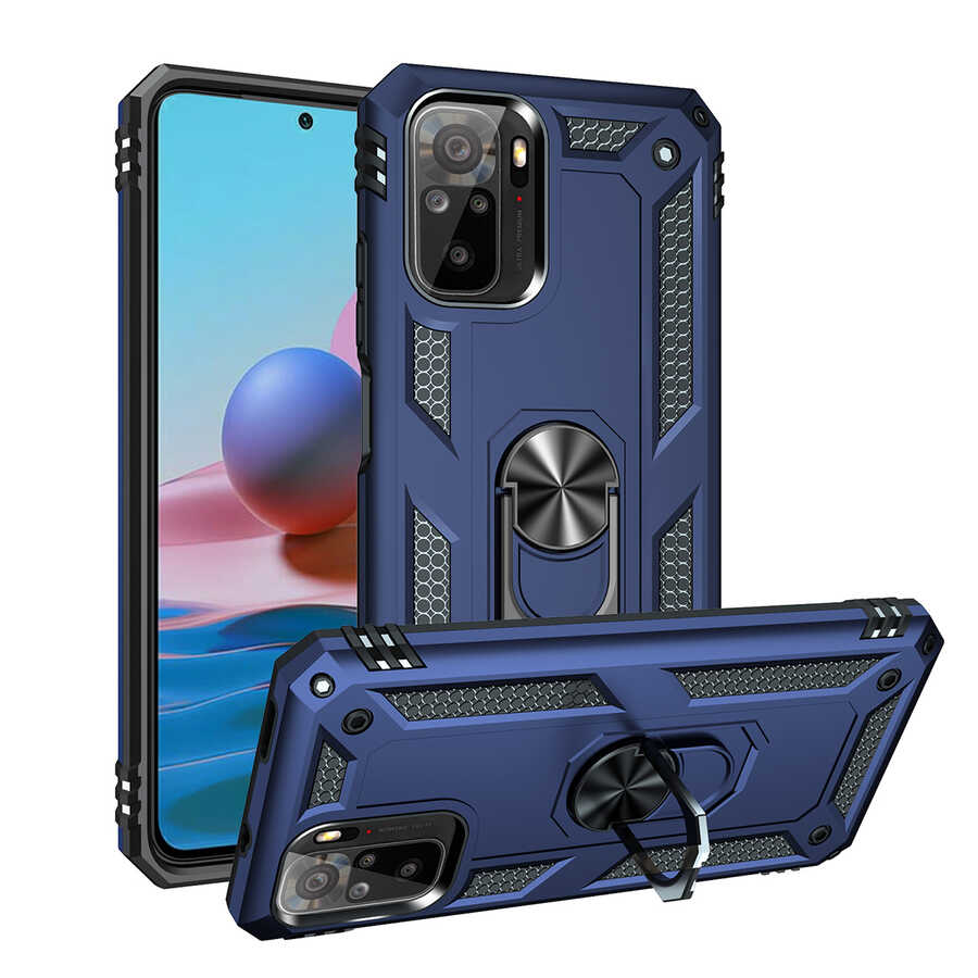 Xiaomi Uyumlu  Poco M5S Kılıf Zore Vega Kapak-Mavi