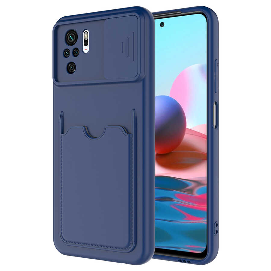 Xiaomi Uyumlu  Poco M5S Kılıf ​Zore Kartix Kapak-Lacivert