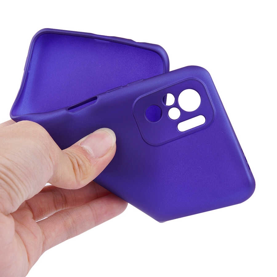 Xiaomi Uyumlu  Poco M5S Kılıf Zore Premier Silikon Kapak-Kırmızı