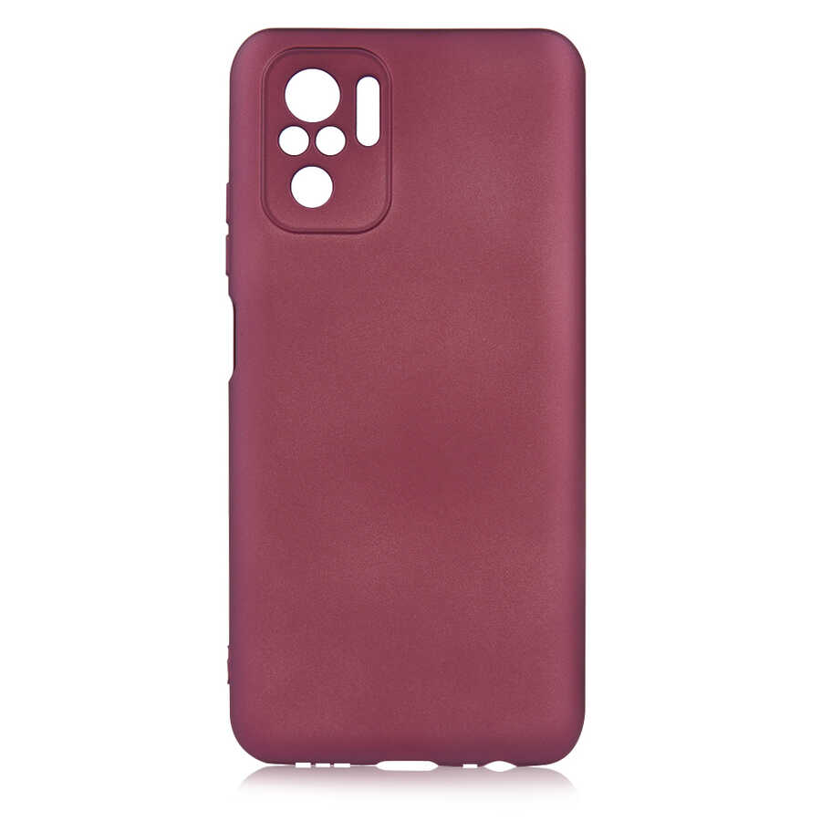 Xiaomi Uyumlu  Poco M5S Kılıf Zore Premier Silikon Kapak-Mürdüm