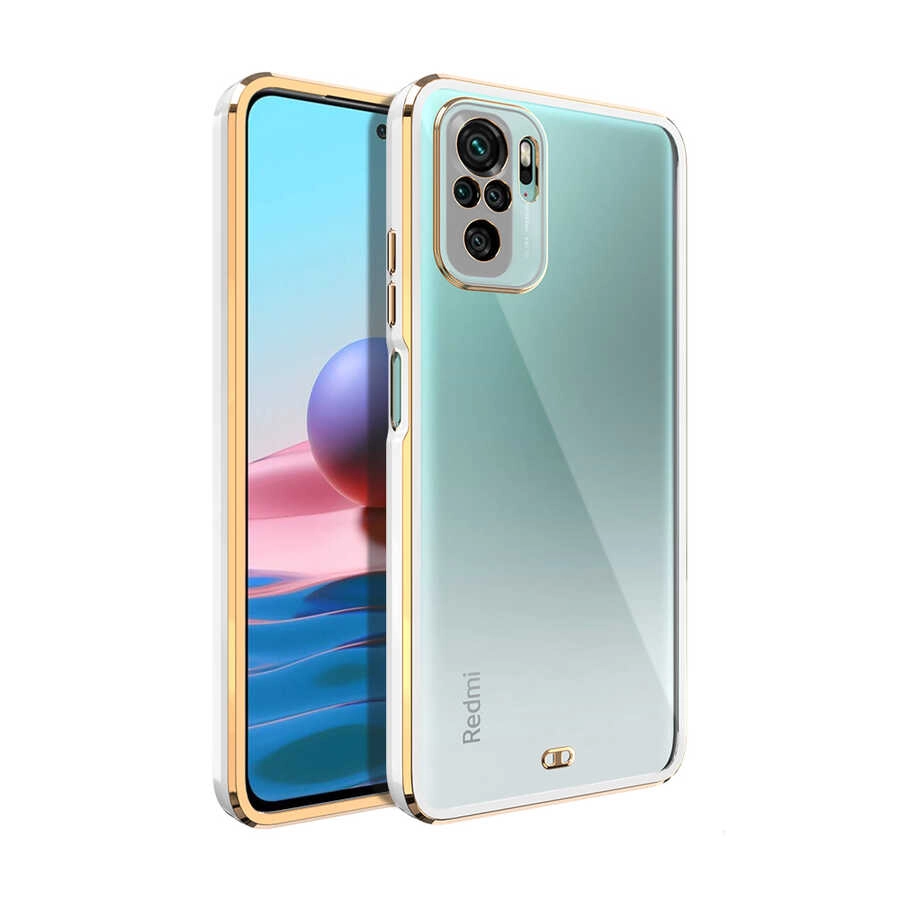 Xiaomi Uyumlu  Poco M5S Kılıf Zore Voit Clear Kapak-Beyaz