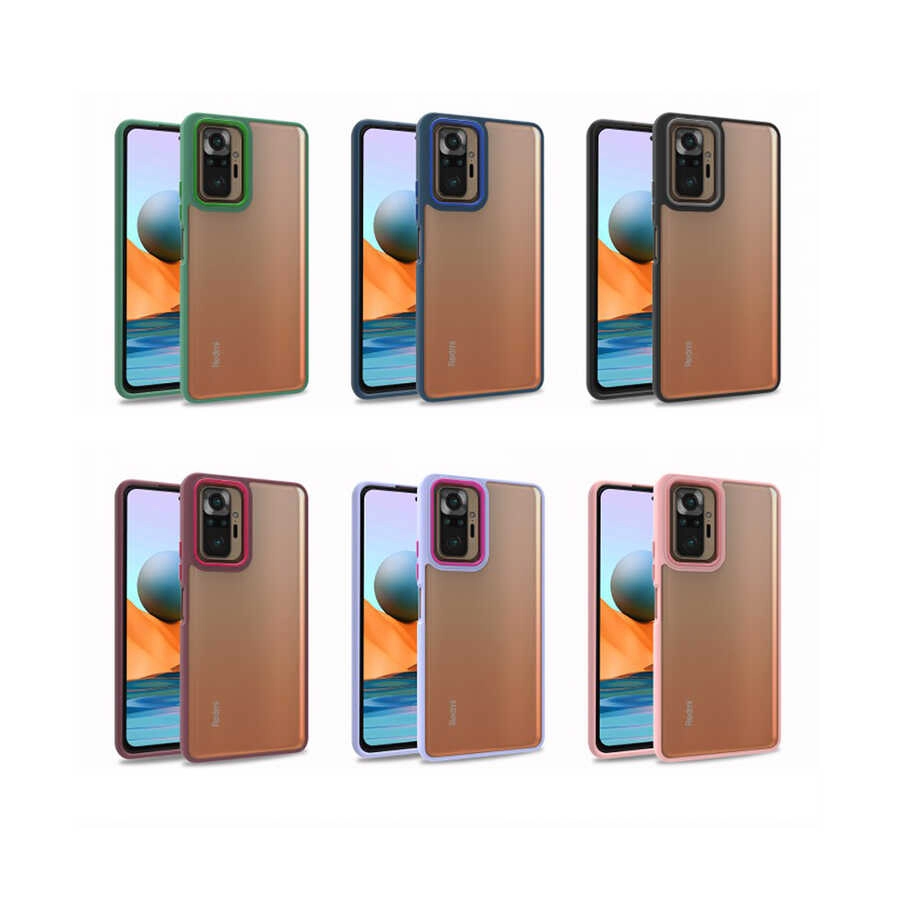 Xiaomi Uyumlu  Poco M5S Kılıf Zore Flora Kapak-Kırmızı