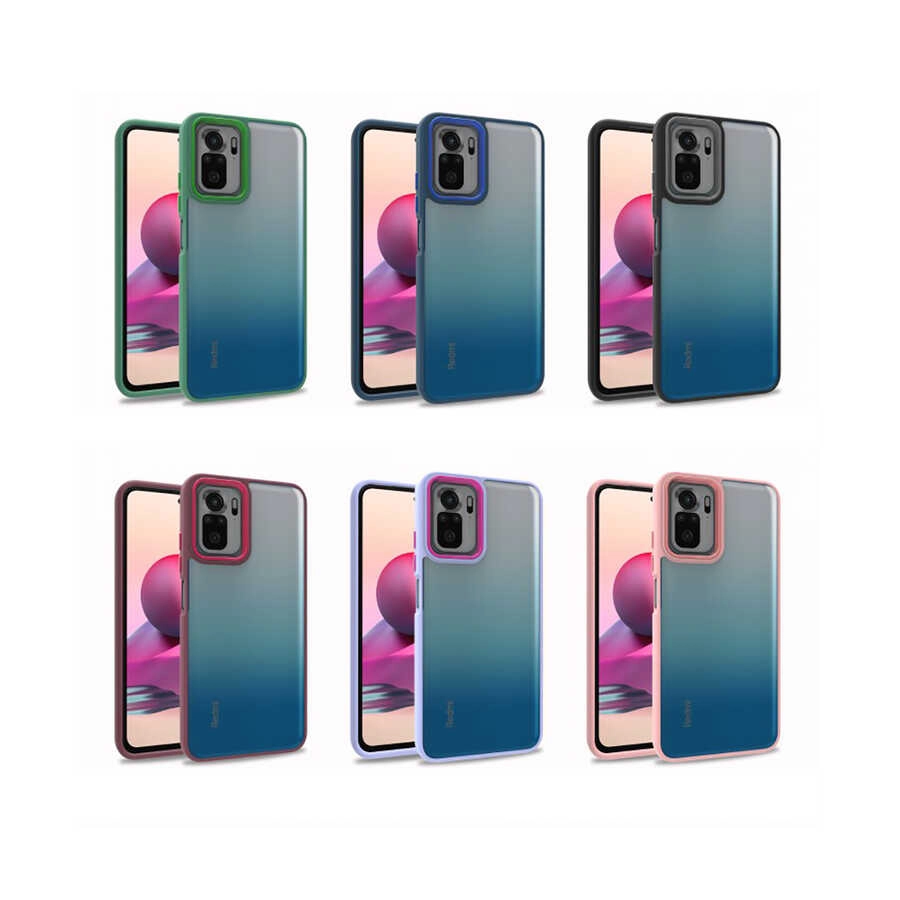 Xiaomi Uyumlu  Poco M5S Kılıf Zore Flora Kapak-Kırmızı