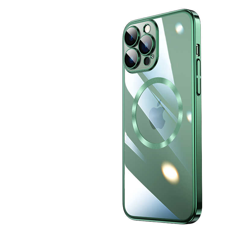 iPhone Uyumlu 13 Pro Kılıf Wireless Şarj Özellikli Sert PC Zore Riksos M-safe Kapak