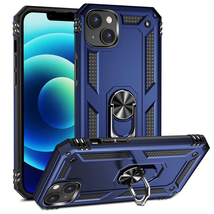 iPhone Uyumlu 14 Plus Kılıf Zore Vega Kapak-Mavi
