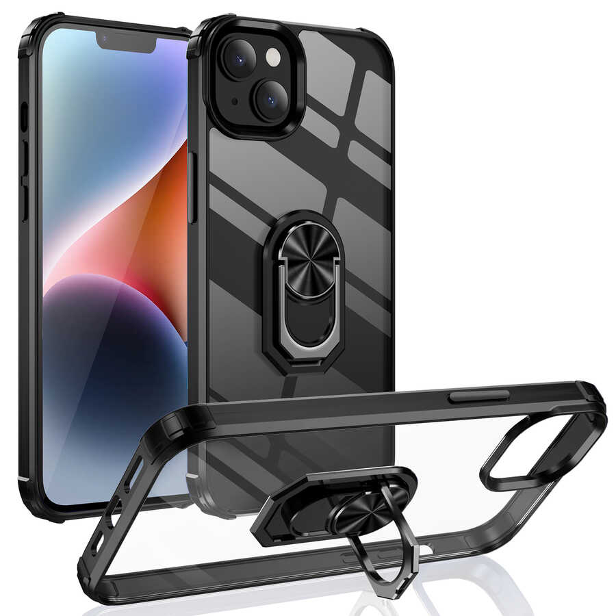iPhone Uyumlu 14 Plus Kılıf Zore Mola Kapak-Siyah