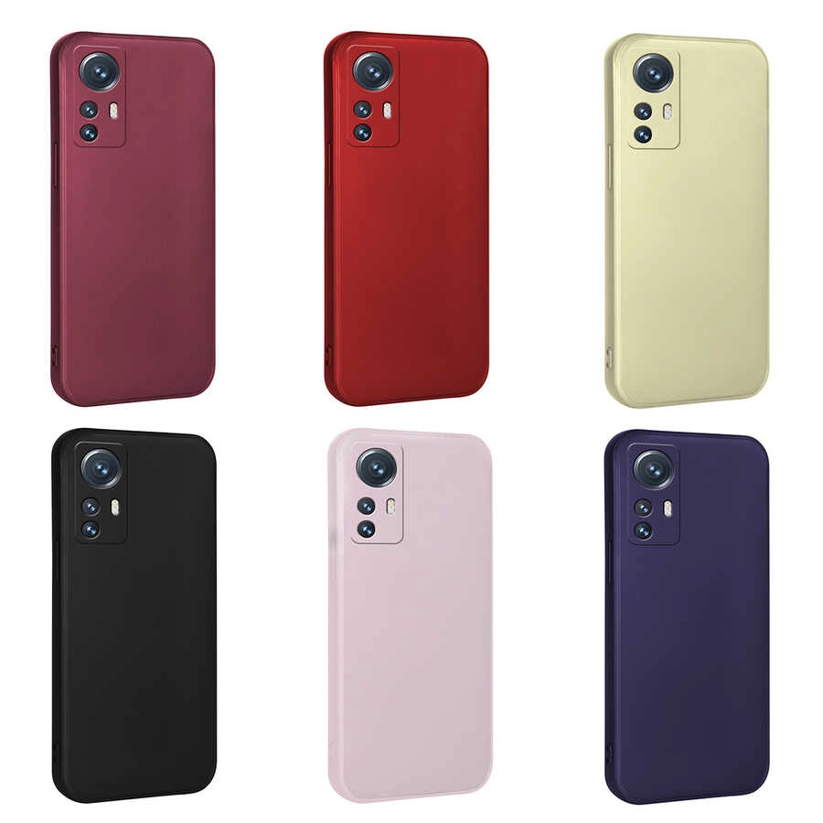 Xiaomi Uyumlu  Mi 12 Lite Kılıf Zore Premier Silikon Kapak-Kırmızı