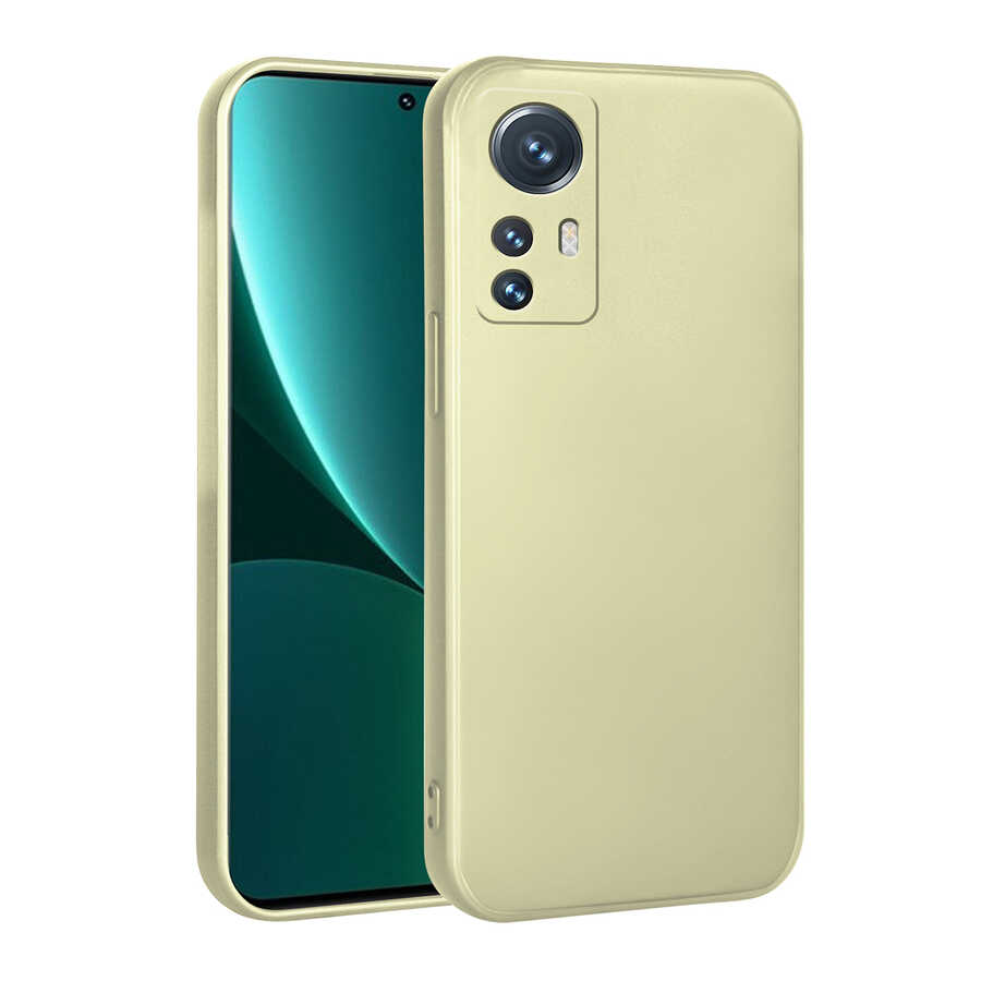 Xiaomi Uyumlu  Mi 12 Lite Kılıf Zore Premier Silikon Kapak-Gold