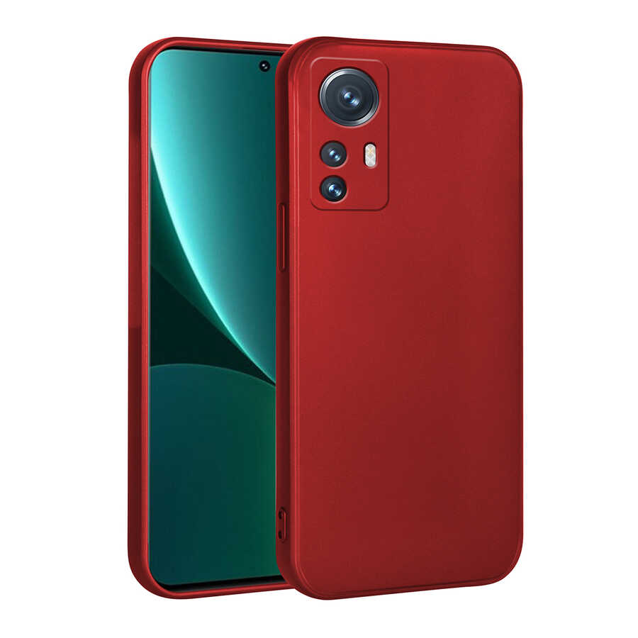 Xiaomi Uyumlu  Mi 12 Lite Kılıf Zore Premier Silikon Kapak-Kırmızı
