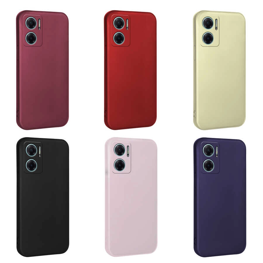 Xiaomi Uyumlu  Redmi Note 11E Kılıf Zore Premier Silikon Kapak-Kırmızı