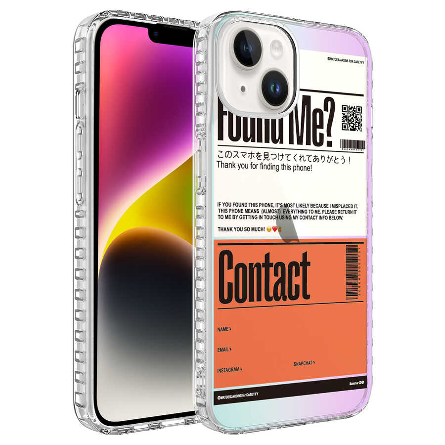 iPhone Uyumlu 13 Kılıf Airbag Kenarlı Renkli Desenli Silikon Zore Elegans Kapak-No6