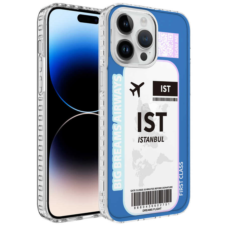 iPhone Uyumlu 13 Pro Max Kılıf Airbag Kenarlı Renkli Desenli Silikon Zore Elegans Kapak-No4