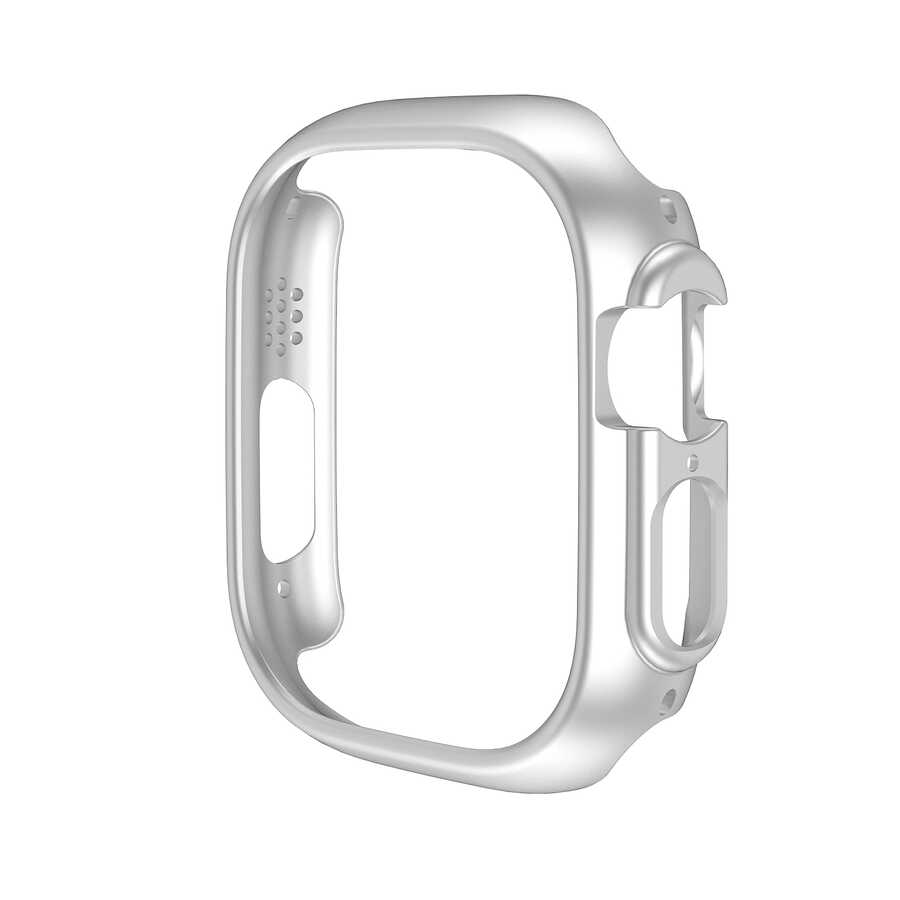 Watch Ultra 49mm Sert PC Kasa Koruyucu Zore Watch Gard 18-Gümüş