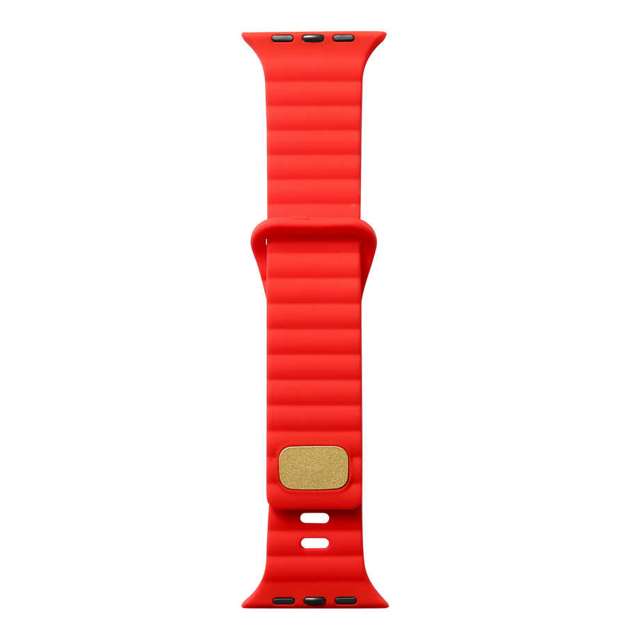 Watch Ultra 49mm Zore KRD-73 Silikon Kordon-Kırmızı