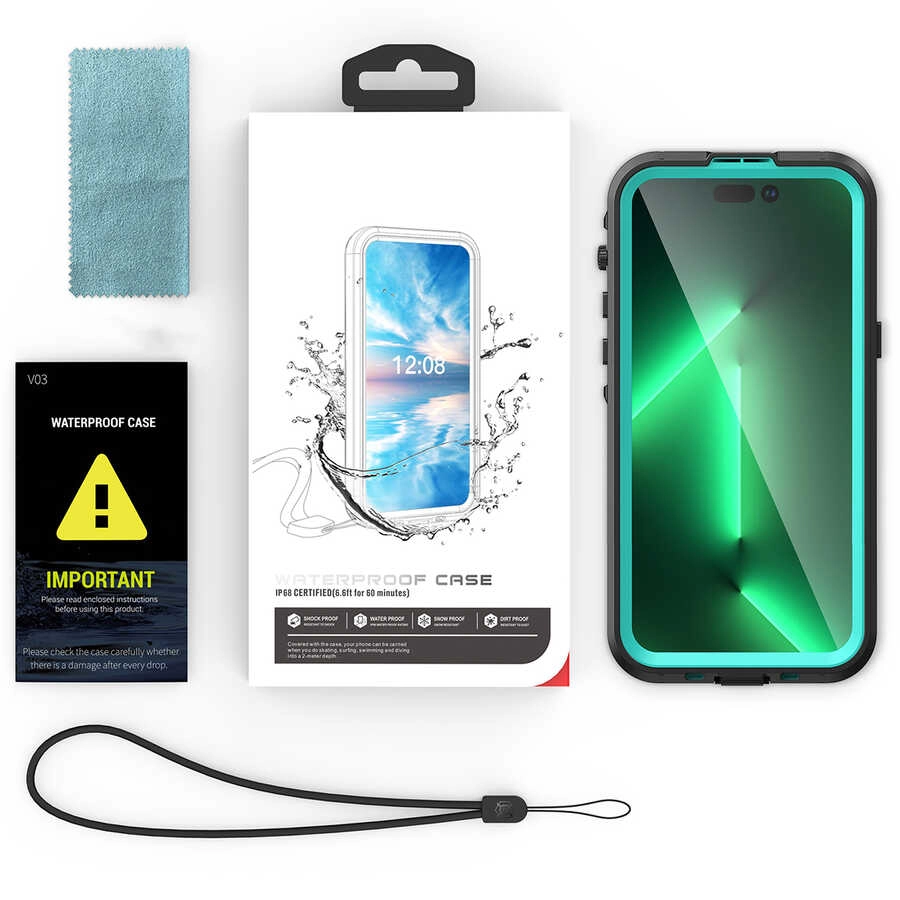 iPhone Uyumlu 14 Pro Max Kılıf 1-1 Su Geçirmez Kılıf