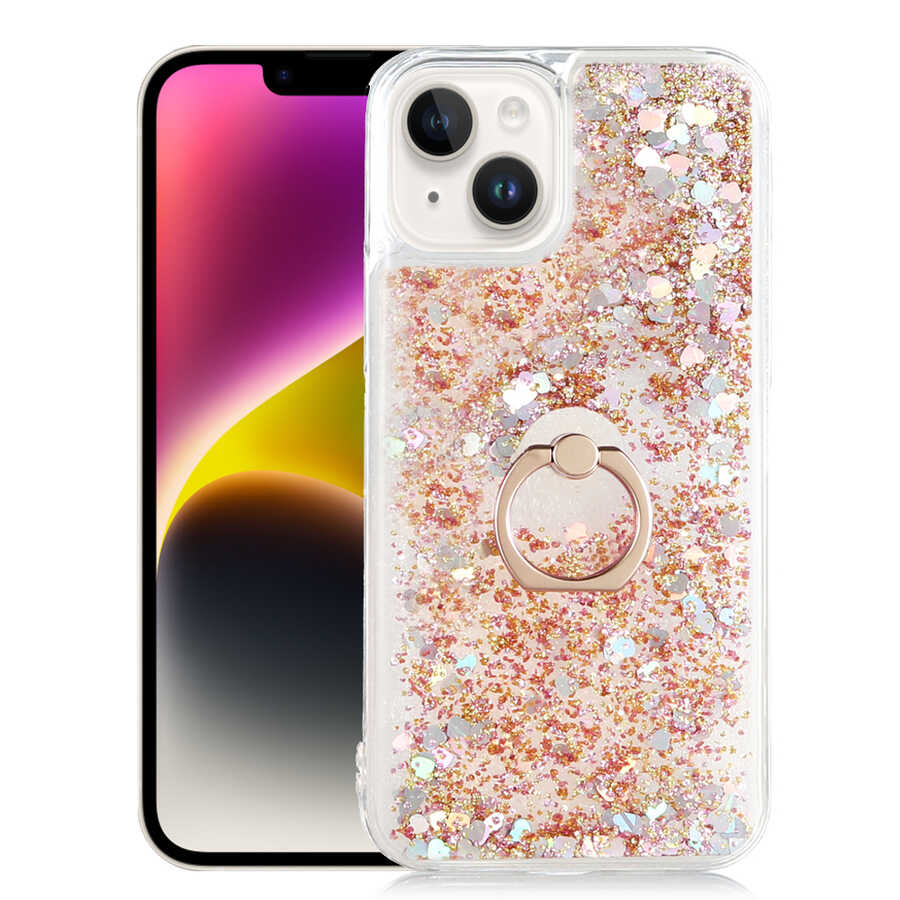 iPhone Uyumlu 14 Plus Kılıf Zore Milce Kapak-Gold