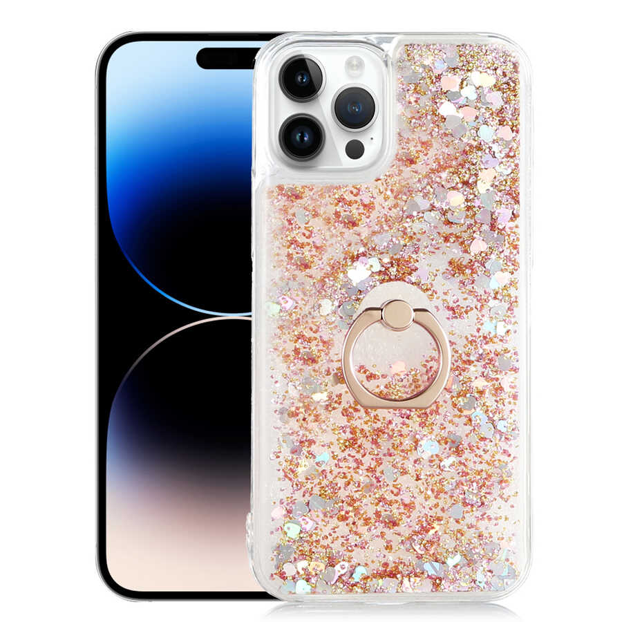 iPhone Uyumlu 14 Pro Max Kılıf Zore Milce Kapak-Gold