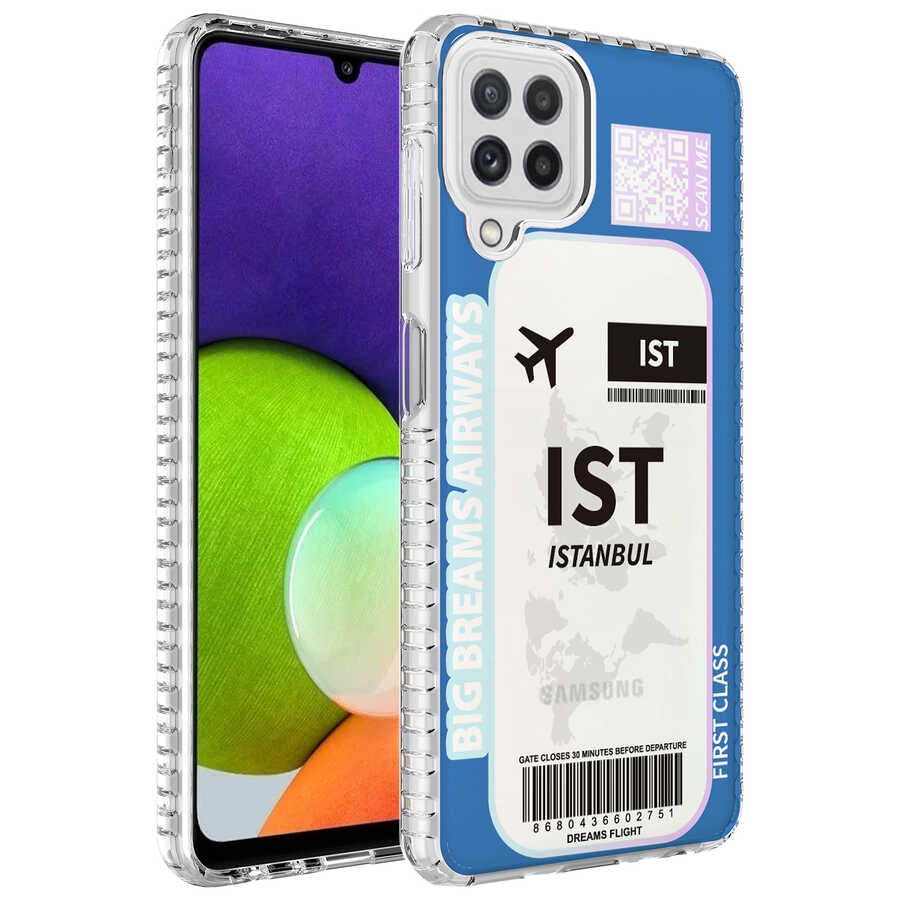 Galaxy Uyumlu M22 Kılıf Airbag Kenarlı Renkli Desenli Silikon Zore Elegans Kapak-No4