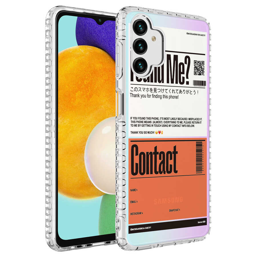 Galaxy Uyumlu A13 4G Kılıf Airbag Kenarlı Renkli Desenli Silikon Zore Elegans Kapak-No6