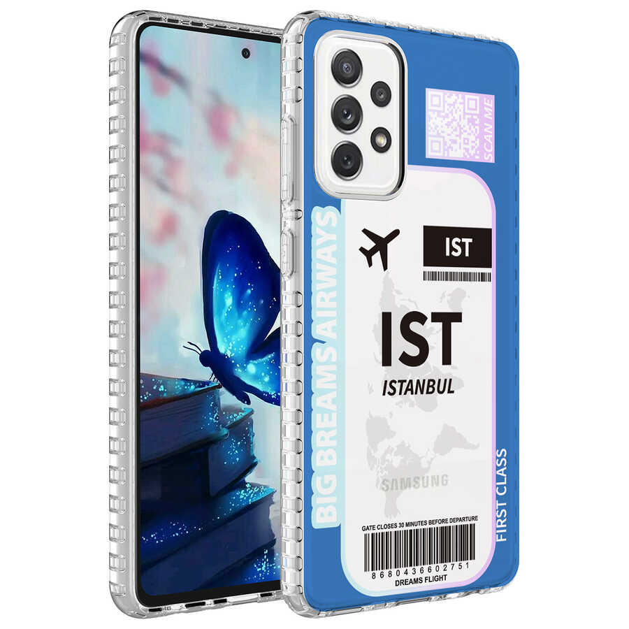 Galaxy Uyumlu A33 5G Kılıf Airbag Kenarlı Renkli Desenli Silikon Zore Elegans Kapak-No4