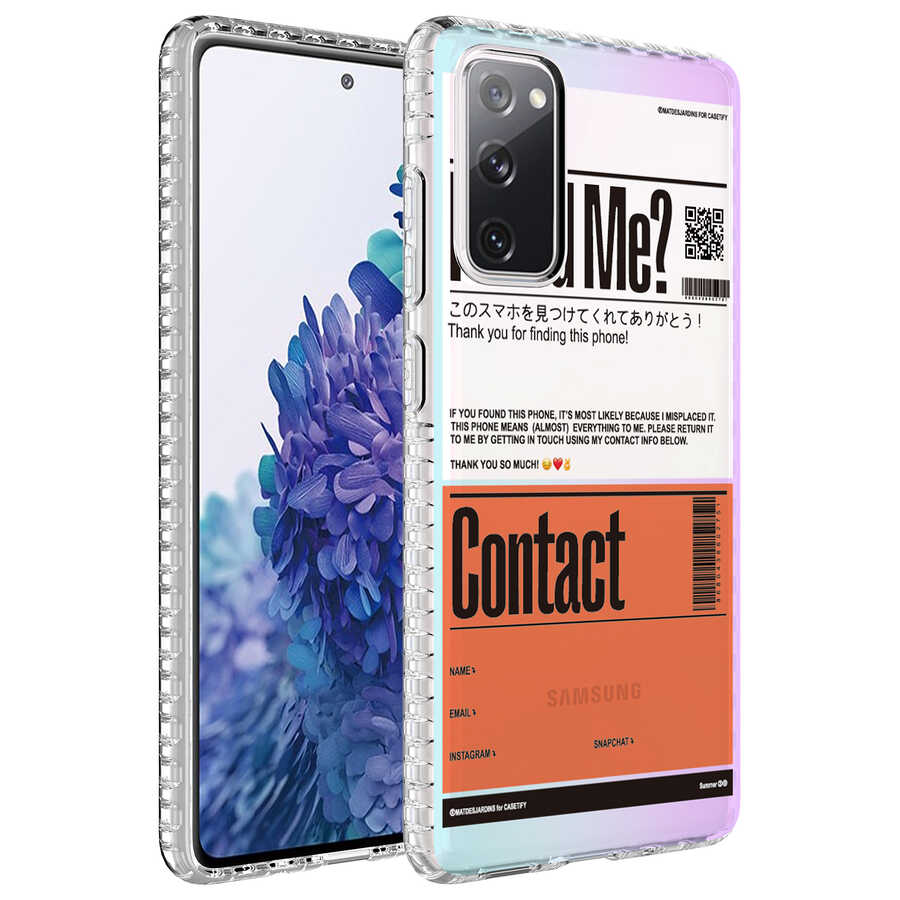 Galaxy Uyumlu S20 FE Kılıf Airbag Kenarlı Renkli Desenli Silikon Zore Elegans Kapak-No6