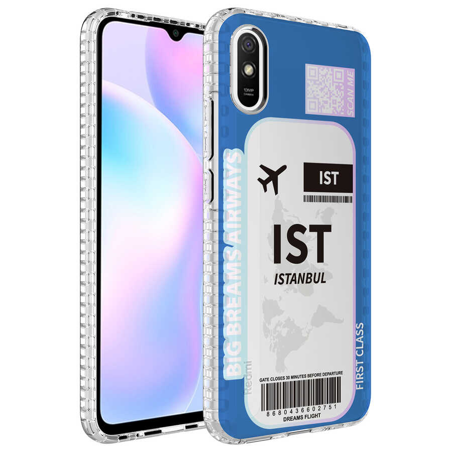 Xiaomi Uyumlu  Redmi 9A Kılıf Airbag Kenarlı Renkli Desenli Silikon Zore Elegans Kapak-No4