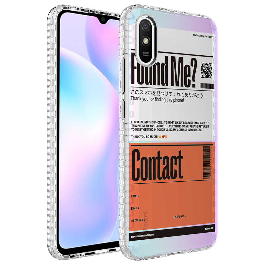 Xiaomi Uyumlu  Redmi 9A Kılıf Airbag Kenarlı Renkli Desenli Silikon Zore Elegans Kapak-No6
