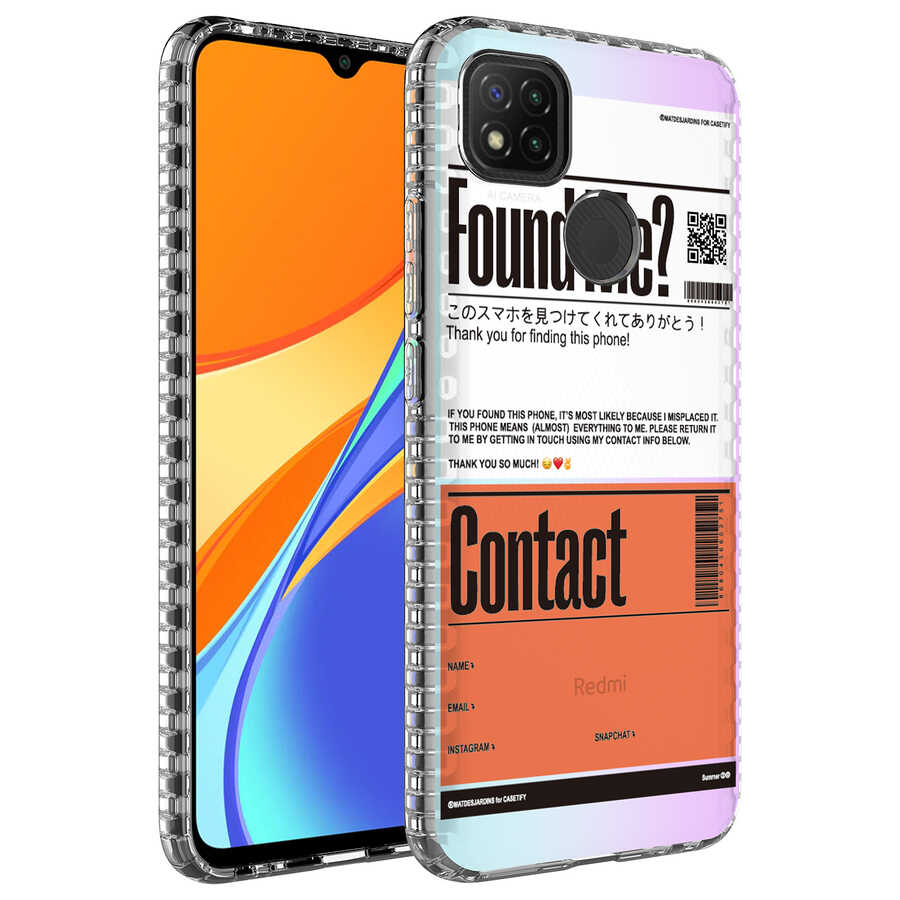 Xiaomi Uyumlu  Redmi 9C Kılıf Airbag Kenarlı Renkli Desenli Silikon Zore Elegans Kapak-No6