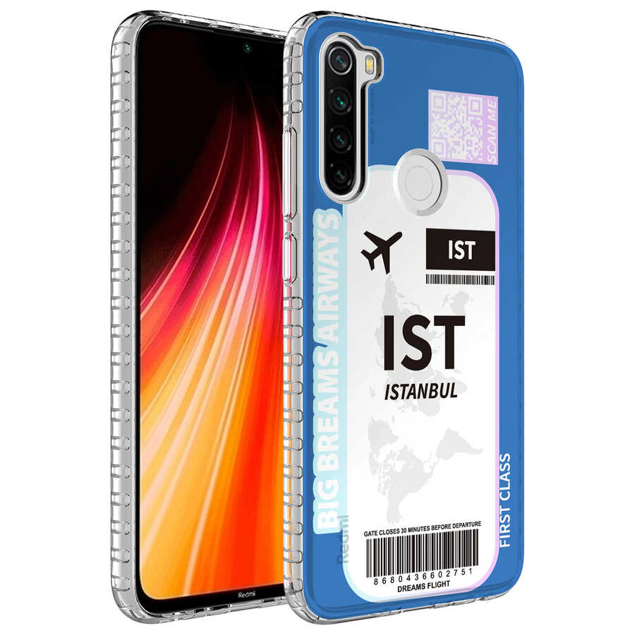 Xiaomi Uyumlu  Redmi Note 8 Kılıf Airbag Kenarlı Renkli Desenli Silikon Zore Elegans Kapak-No4