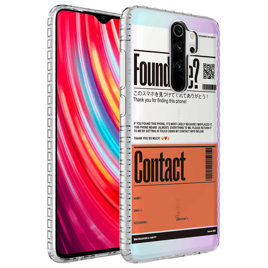 Xiaomi Uyumlu  Redmi Note 8 Pro Kılıf Airbag Kenarlı Renkli Desenli Silikon Zore Elegans Kapak-No6