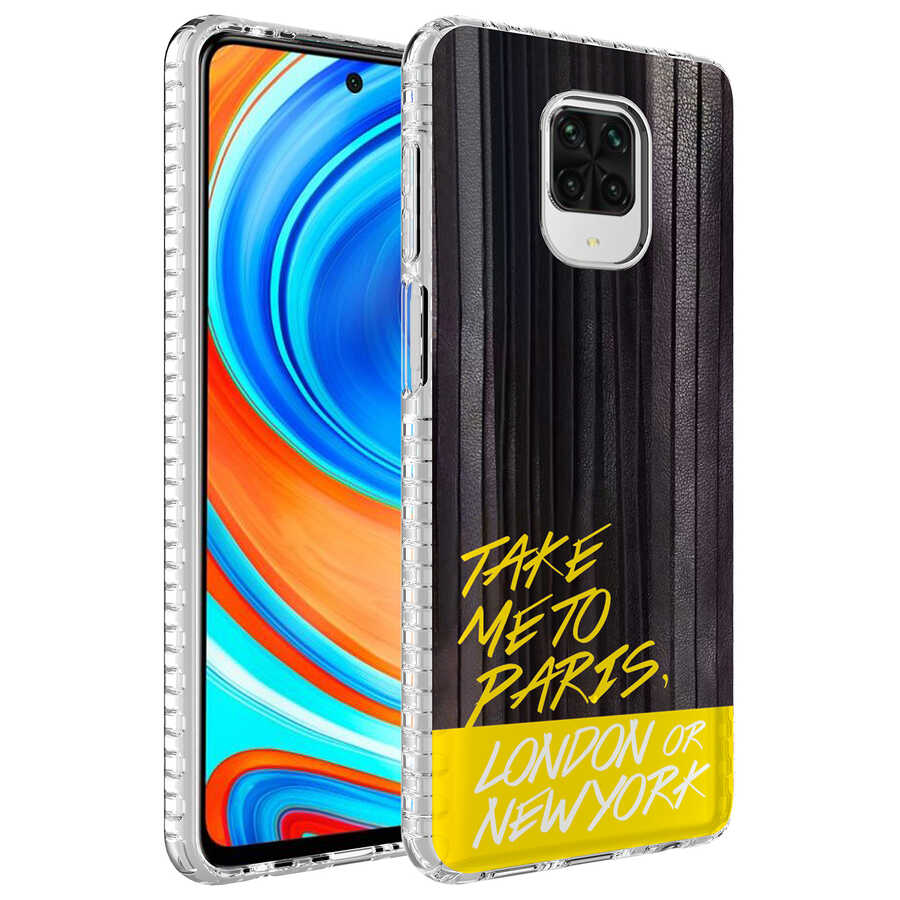 Xiaomi Uyumlu  Redmi Note 9S Kılıf Airbag Kenarlı Renkli Desenli Silikon Zore Elegans Kapak-No3
