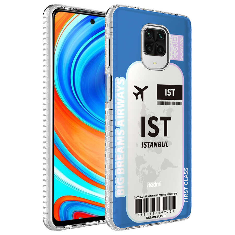 Xiaomi Uyumlu  Redmi Note 9S Kılıf Airbag Kenarlı Renkli Desenli Silikon Zore Elegans Kapak-No4