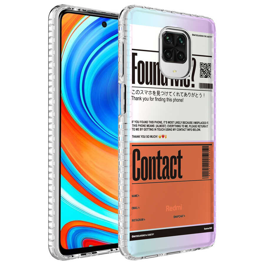 Xiaomi Uyumlu  Redmi Note 9 Pro Kılıf Airbag Kenarlı Renkli Desenli Silikon Zore Elegans Kapak-No6