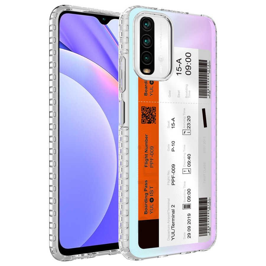 Xiaomi Uyumlu  Redmi Note 10S Kılıf Airbag Kenarlı Renkli Desenli Silikon Zore Elegans Kapak-No1