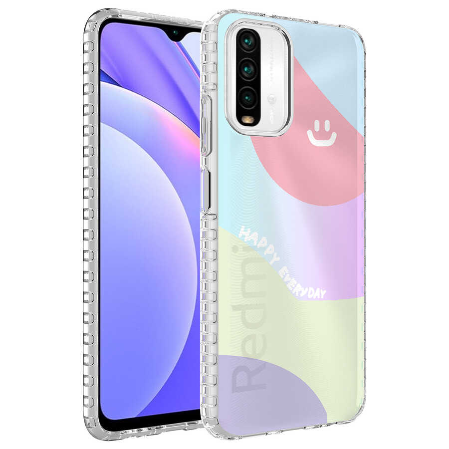 Xiaomi Uyumlu  Redmi Note 10S Kılıf Airbag Kenarlı Renkli Desenli Silikon Zore Elegans Kapak-No7