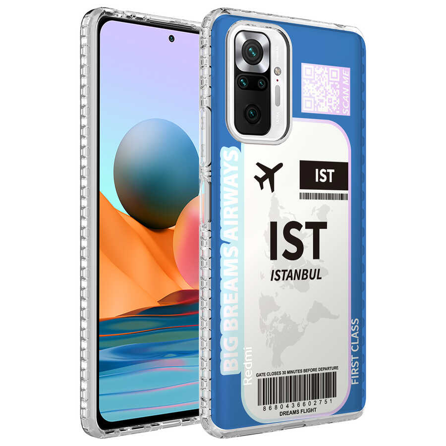 Xiaomi Uyumlu  Redmi Note 10 Pro Kılıf Airbag Kenarlı Renkli Desenli Silikon Zore Elegans Kapak-No4