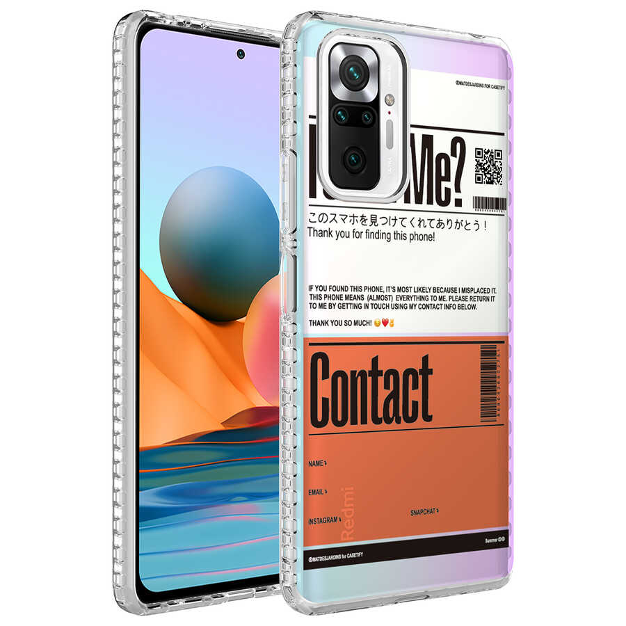 Xiaomi Uyumlu  Redmi Note 10 Pro Kılıf Airbag Kenarlı Renkli Desenli Silikon Zore Elegans Kapak-No6
