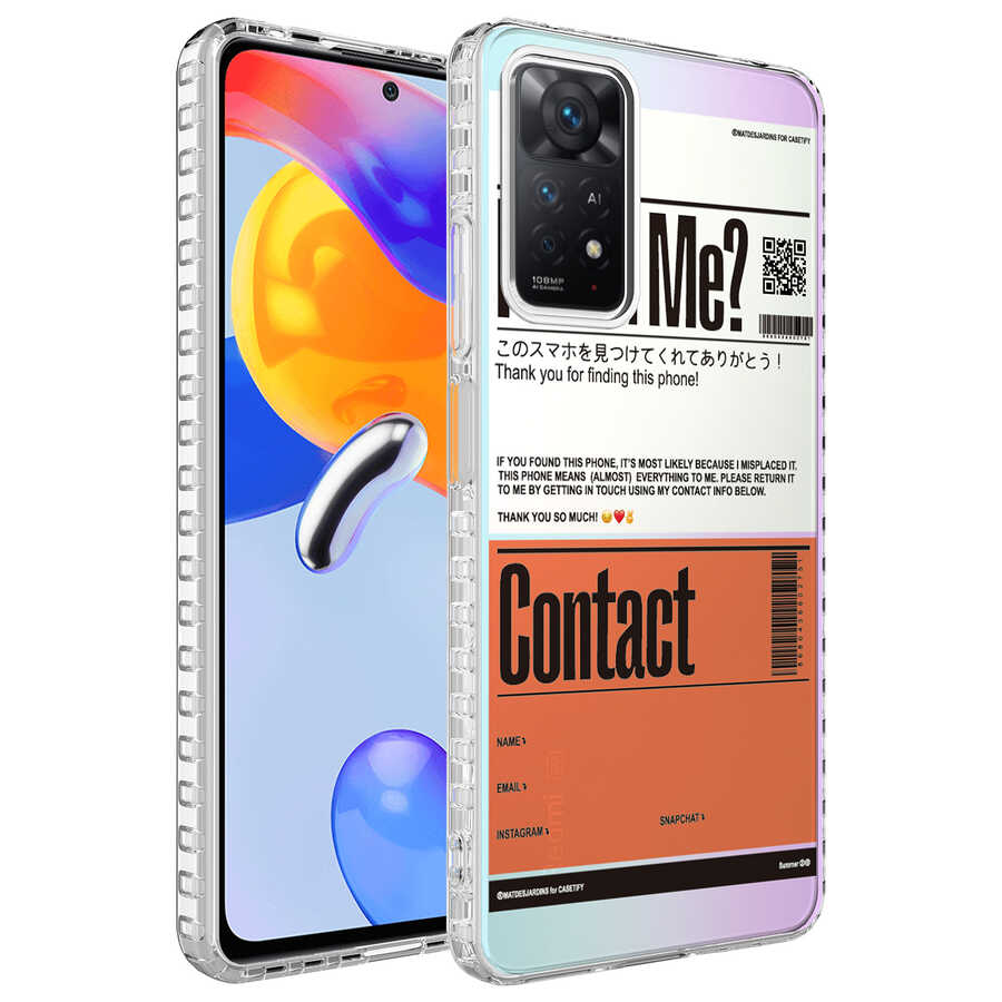 Xiaomi Uyumlu  Redmi Note 11 Global Kılıf Airbag Kenarlı Renkli Desenli Silikon Zore Elegans Kapak-No6