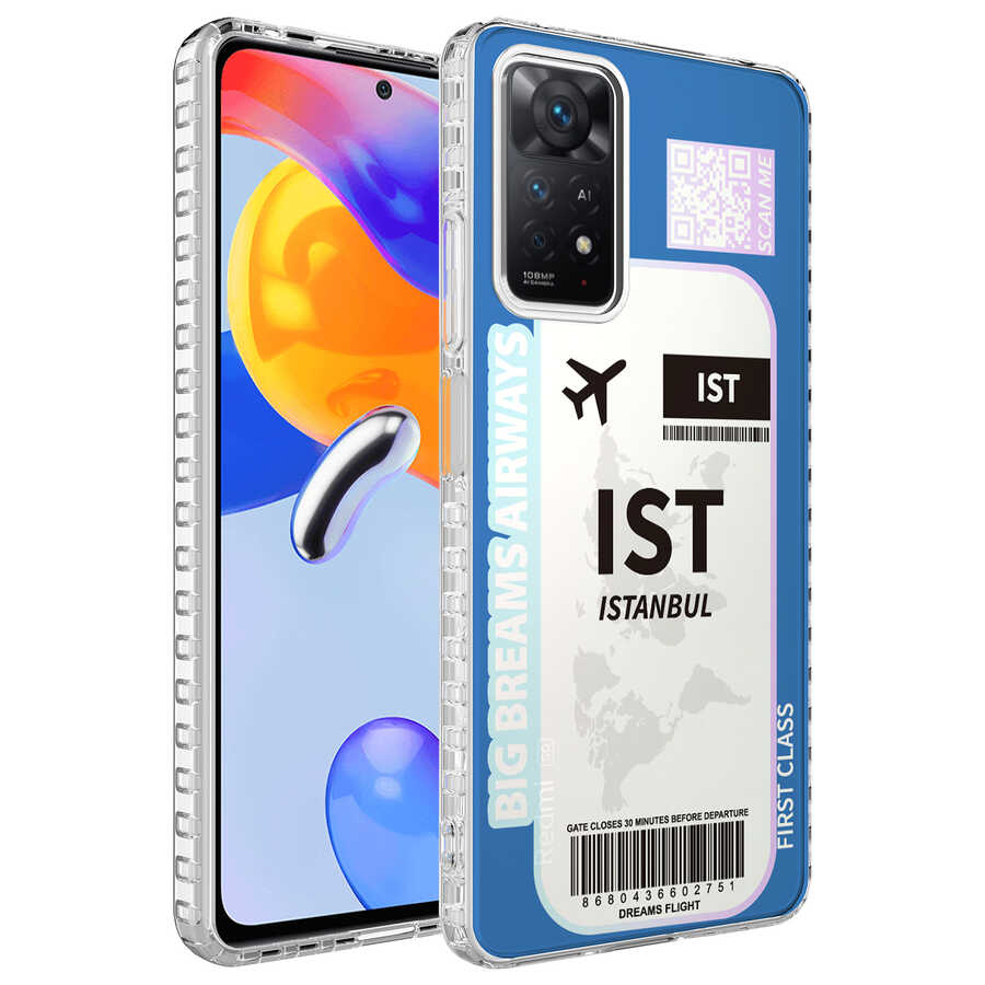 Xiaomi Uyumlu  Redmi Note 11S Global Kılıf Airbag Kenarlı Renkli Desenli Silikon Zore Elegans Kapak-No4