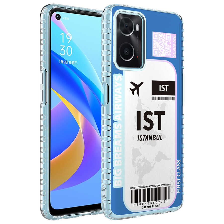 Oppo A96 4G Kılıf Airbag Kenarlı Renkli Desenli Silikon Zore Elegans Kapak-No4
