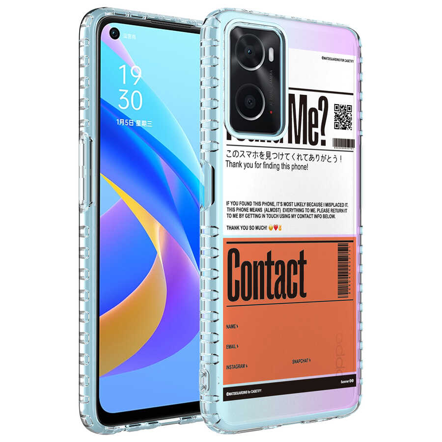 Oppo A96 4G Kılıf Airbag Kenarlı Renkli Desenli Silikon Zore Elegans Kapak-No6