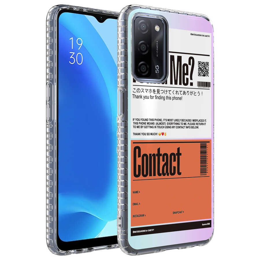 Oppo A54 4G Kılıf Airbag Kenarlı Renkli Desenli Silikon Zore Elegans Kapak-No6
