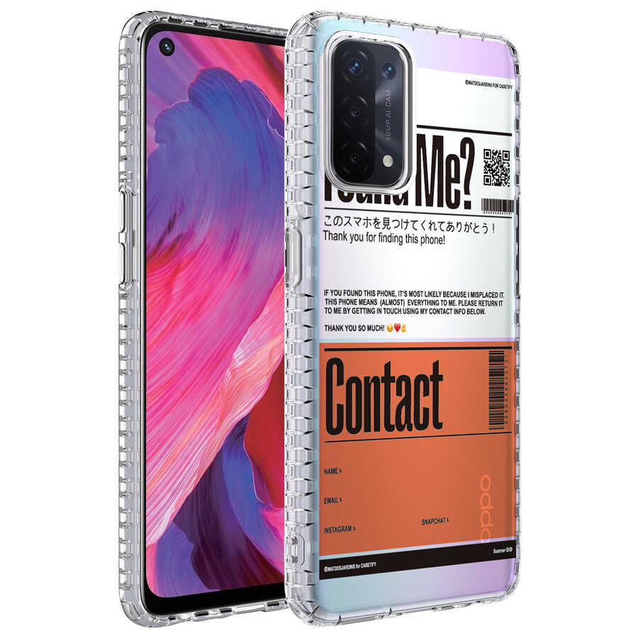 Oppo A74 4G Kılıf Airbag Kenarlı Renkli Desenli Silikon Zore Elegans Kapak-No6