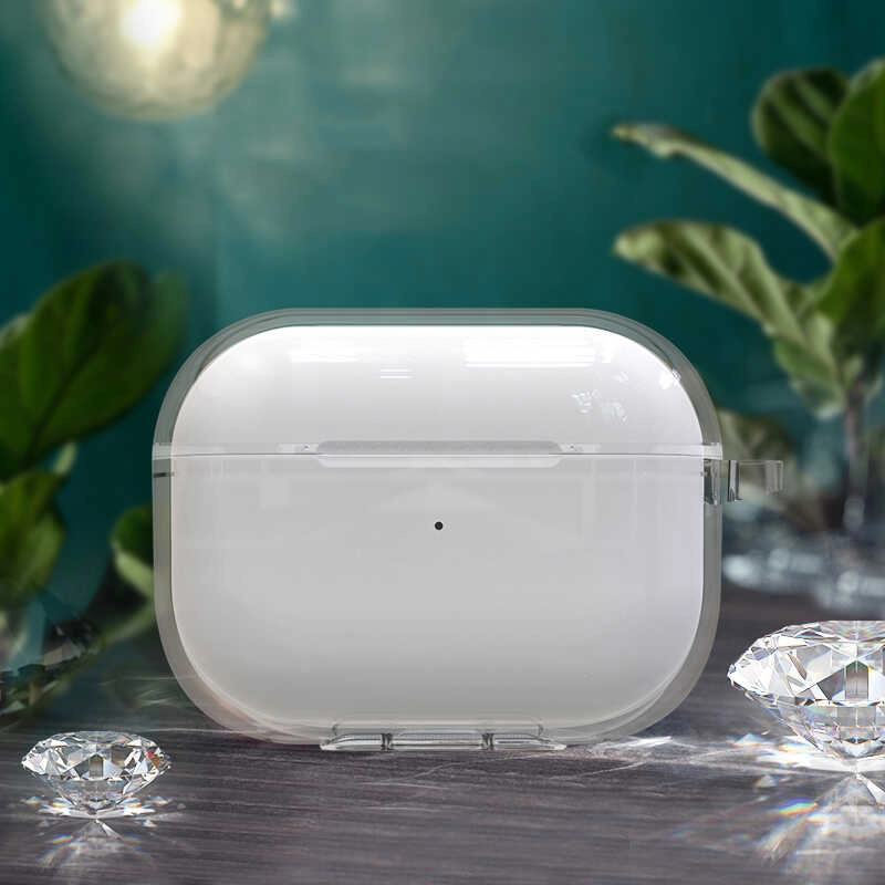 Airpods Uyumlu Pro 2 Kılıf Şeffaf Kristal Silikon Zore Airbag 14 Kılıf