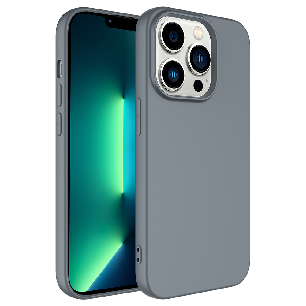 iPhone Uyumlu 14 Pro Max Kılıf Zore LSR Lansman Kapak-Gri