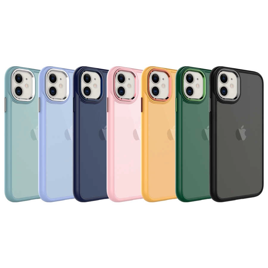 iPhone Uyumlu 11 Kılıf Buzlu Sert PC Zore May Kapak