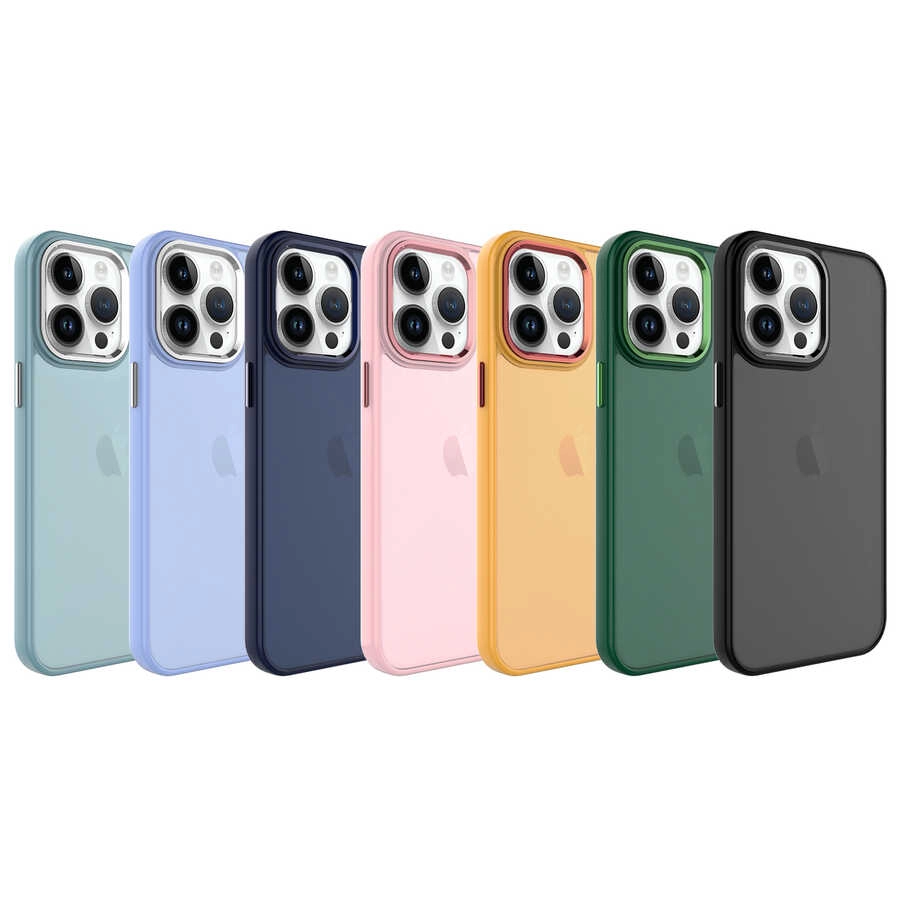 iPhone Uyumlu 14 Pro Kılıf Buzlu Sert PC Zore May Kapak