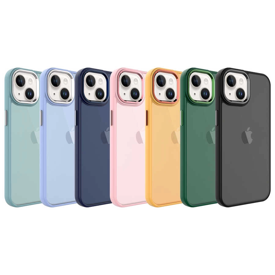 iPhone Uyumlu 14 Plus Kılıf Buzlu Sert PC Zore May Kapak